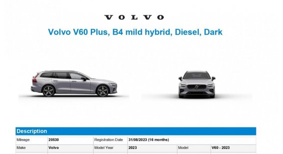 Volvo V60 B4 (D) PLUS DARK AT8 FWD