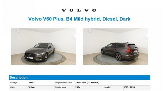 Volvo V60 B4 (D) PLUS DARK AT8 FWD